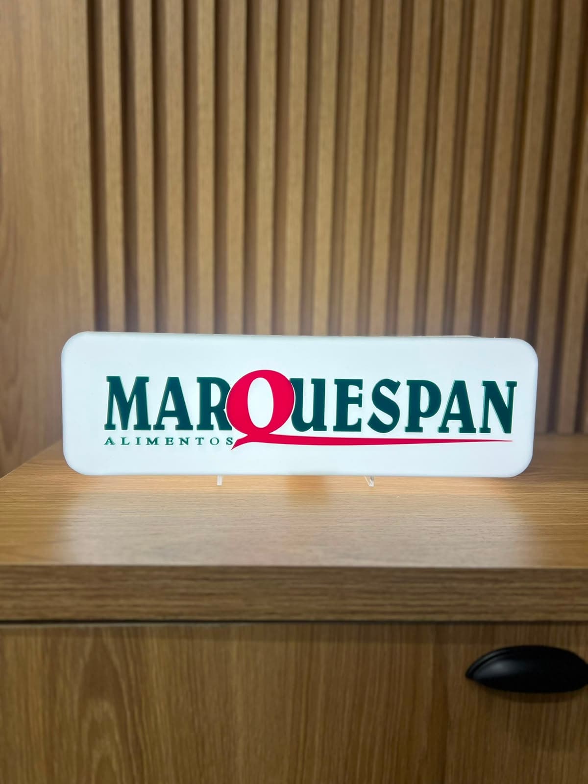 Display Iluminado — Marquespan — Acrílico, projeto da SulBrasil
